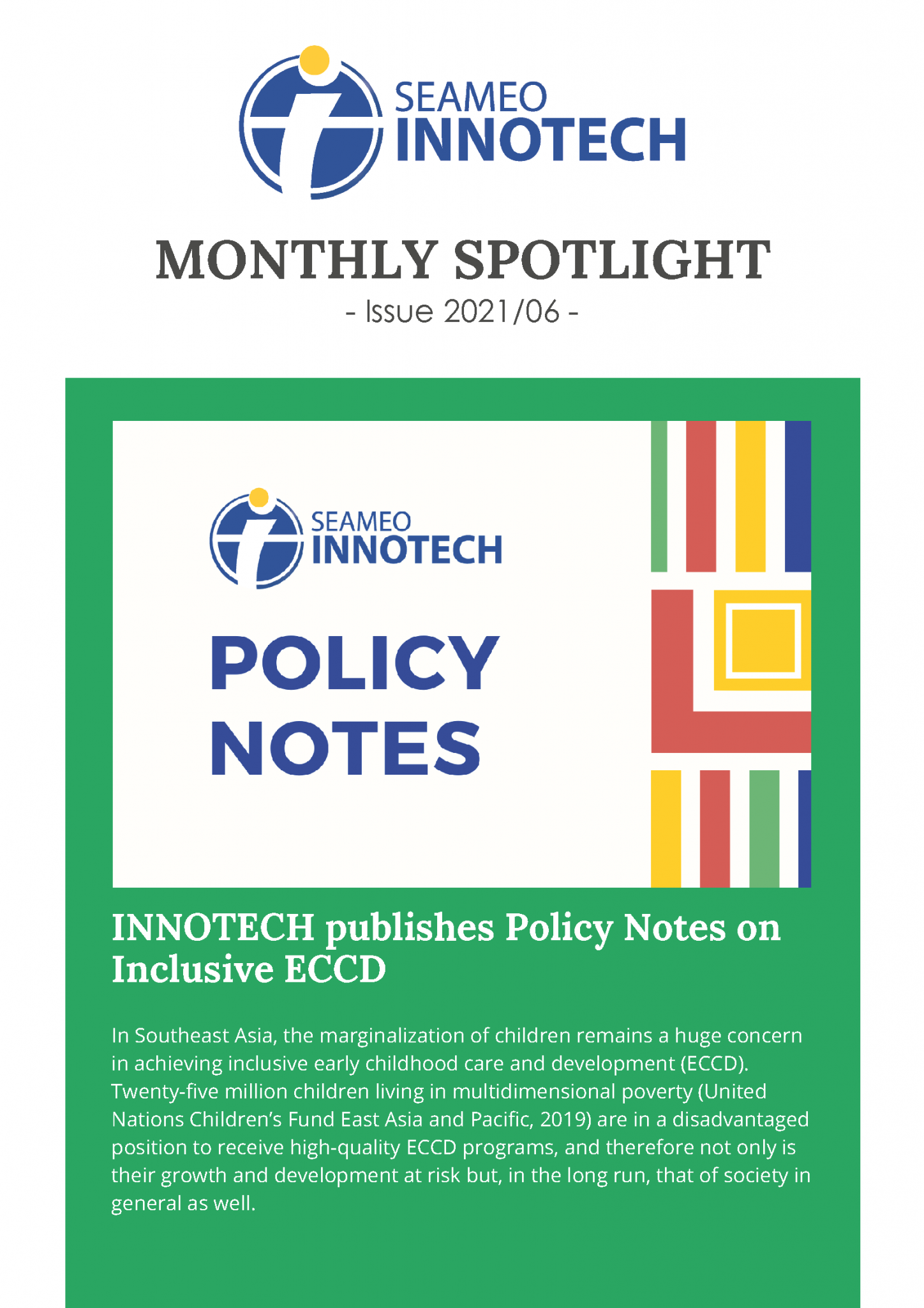 Monthly Spotlight June 2021 Issue SEAMEO INNOTECH
