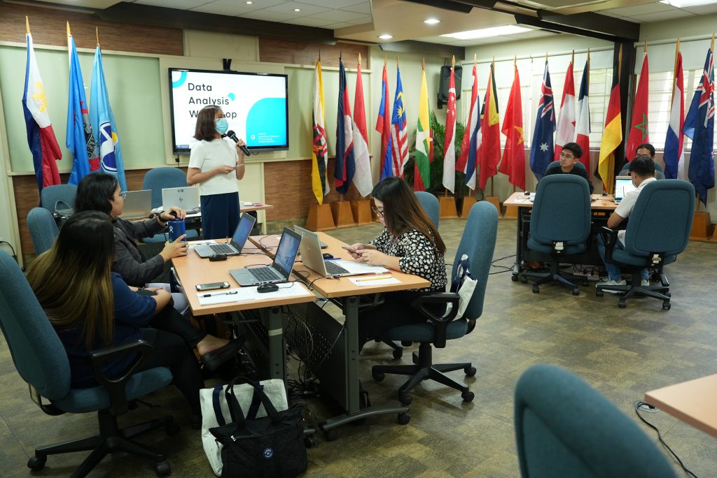 Participants join the first ILO-PH activity, Data Analysis workshop held in SEAMEO INNOTECH at Quezon City, Philippines.