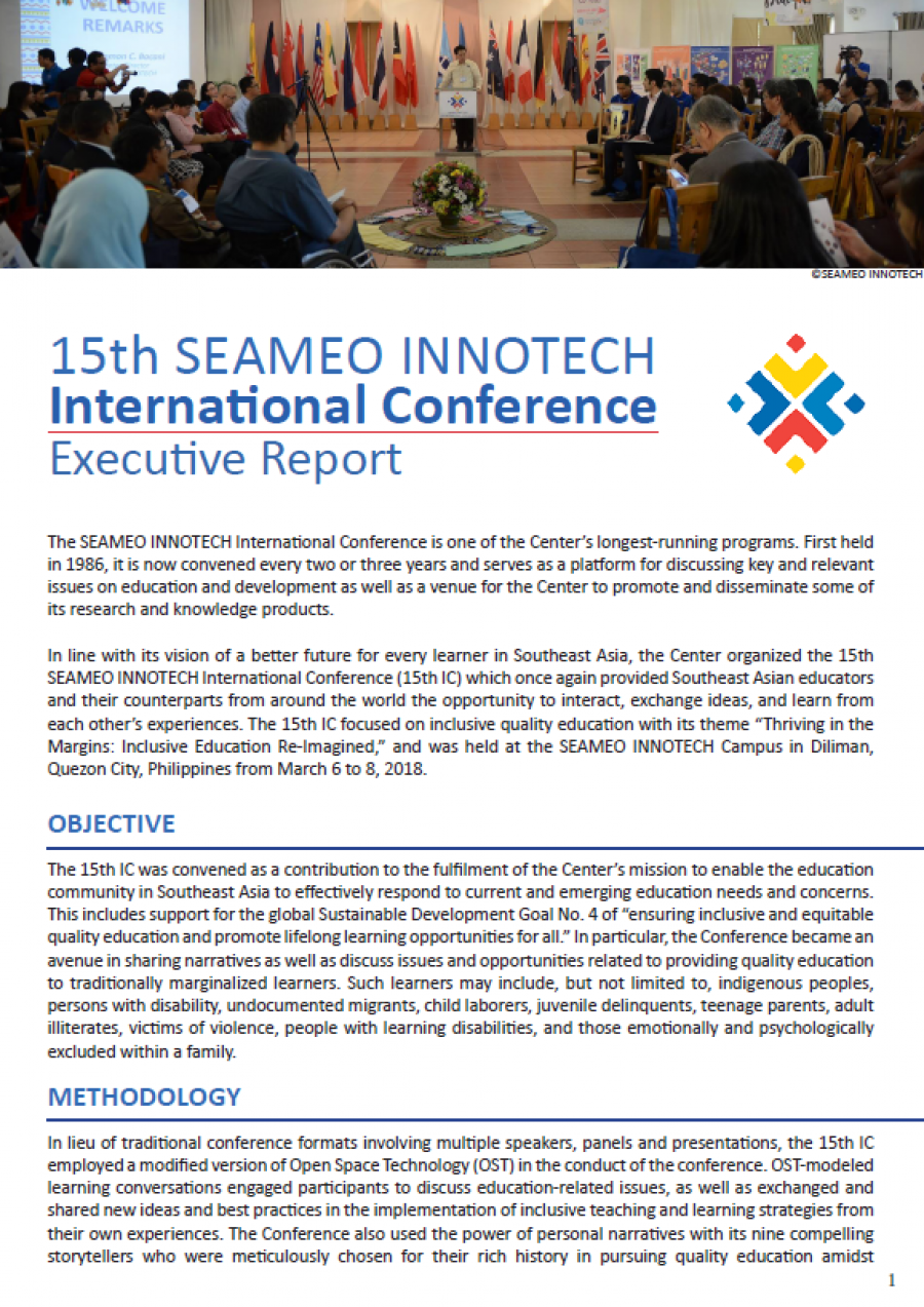 15th SEAMEO INNOTECH International Conference - Executive Report