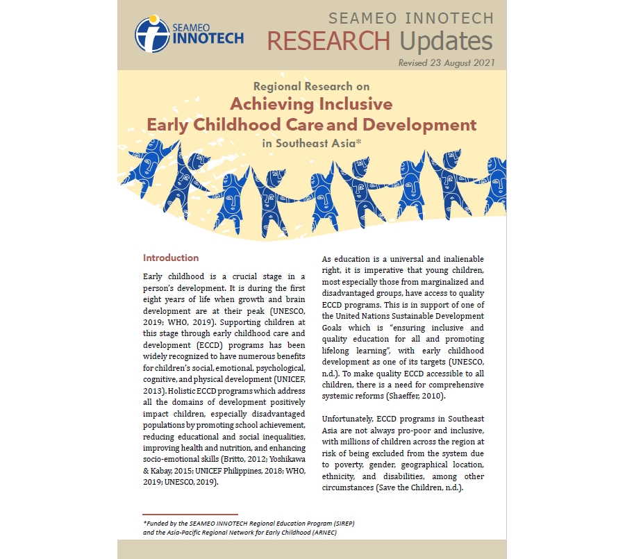 Regional Research on Achieving Inclusive ECCD in SEA Research Brief