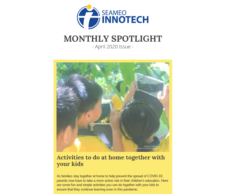 Monthly Spotlight - April 2020 Issue