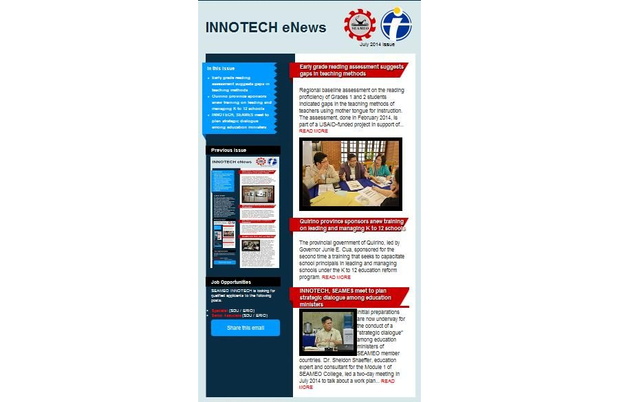 INNOTECH eNewsletter - July 2014