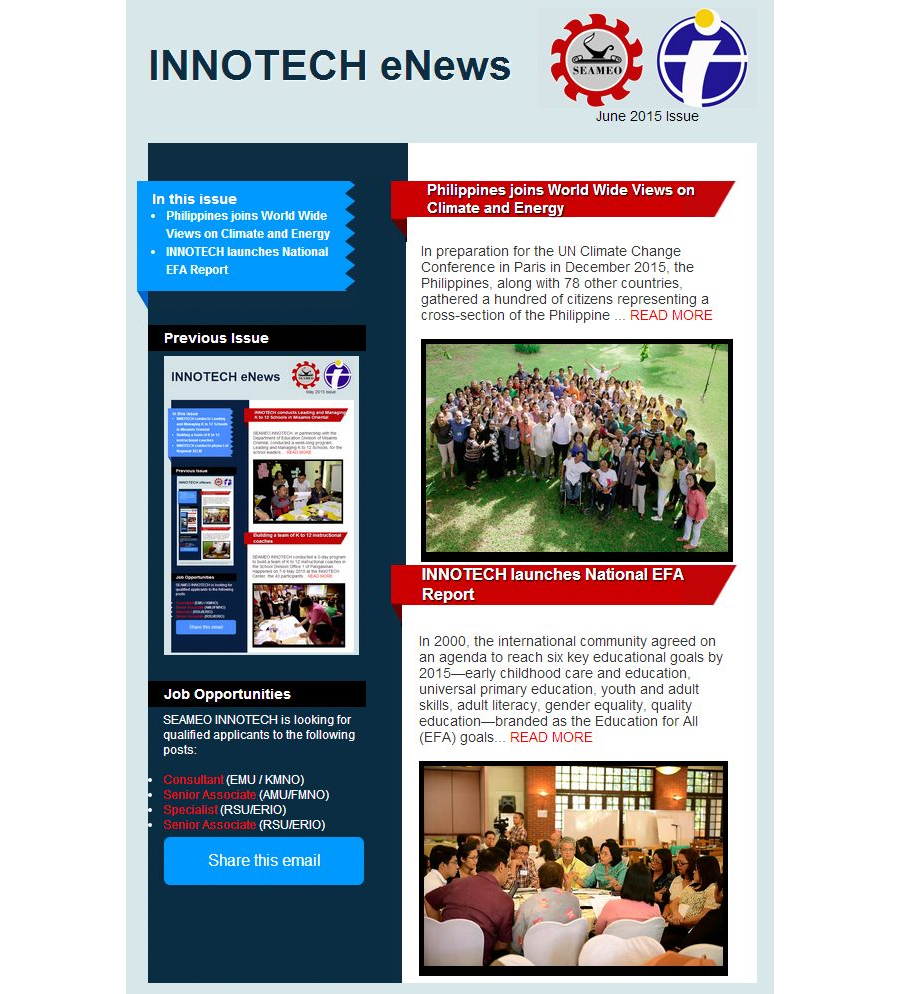 INNOTECH eNewsletter - June 2015