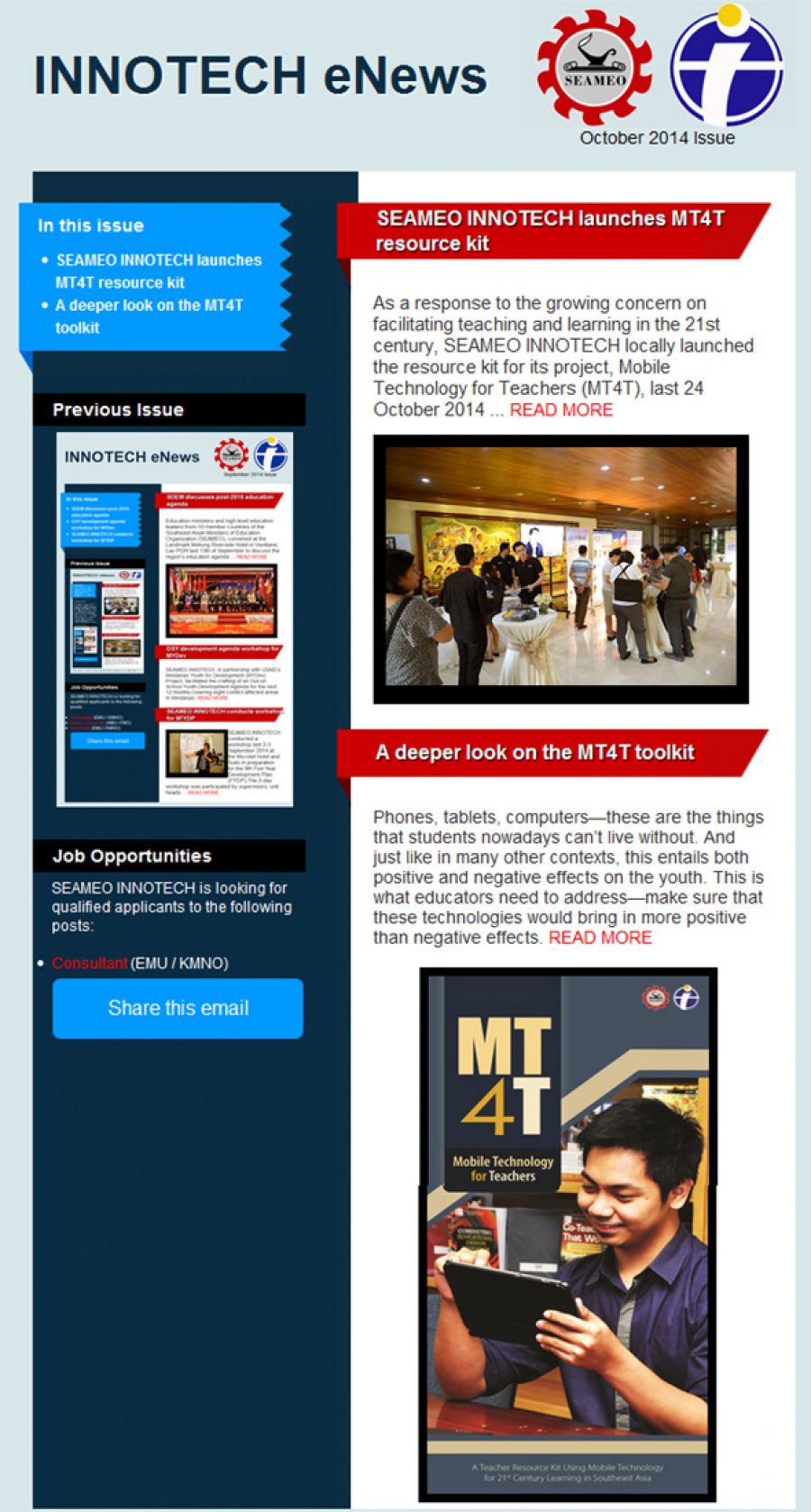 INNOTECH eNewsletter - October 2014